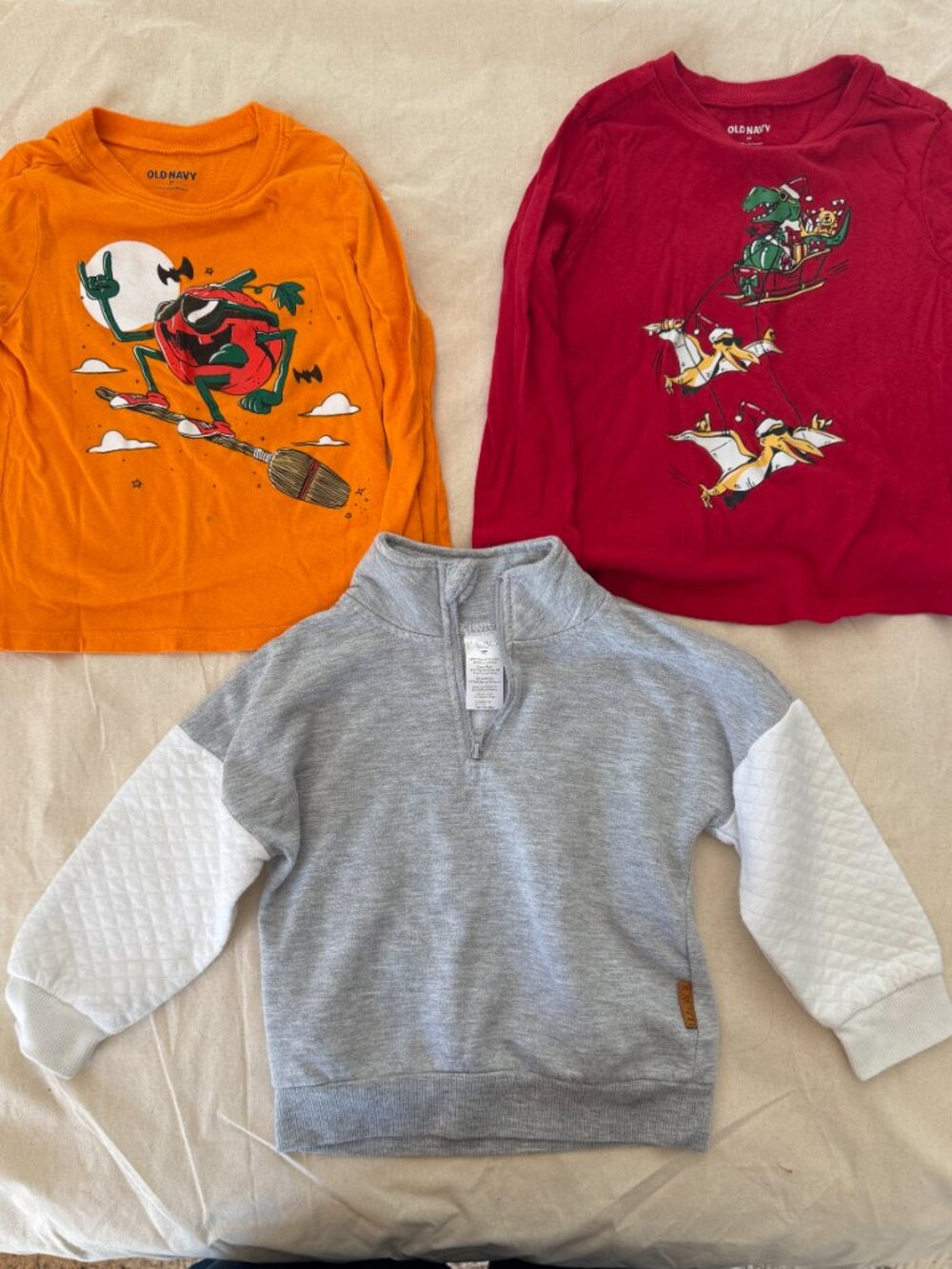 3-Pack Long Sleeve T-shirts/Pull-over - All size 3T